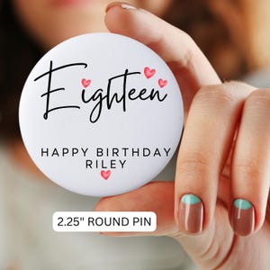 Birthday Year Pin, Custom Birthday Pin, Personalized Birthday Pin, Customized Name Birthday Pin, Gift for Birthday, Birthday Celebration Kit