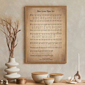 How Great Thou Art Vintage Wall Art Print, Church Hymn Religious Poster ...