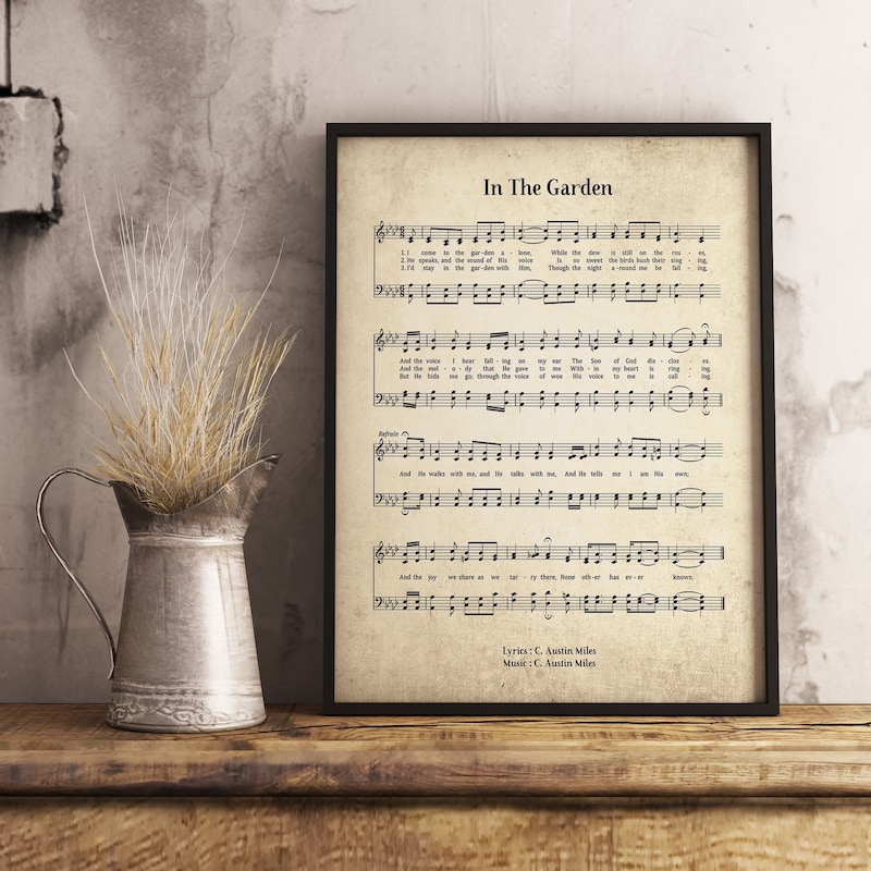 In the Garden Hymn Print - Etsy