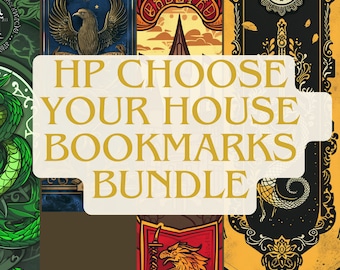 Books, Fantasy, Fairytale, Printable Bookmarks Bundle, Set Of 20 PNG/JPG, Sublimation, Reading, Silhouette Print And Cut, HP House