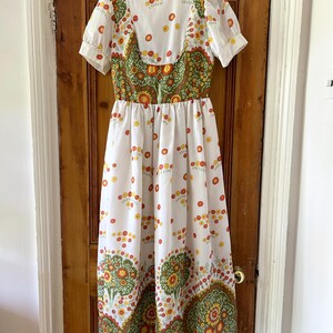 VINTAGE Sidgreene of London 1960s Dress  | Prairie flower pattern