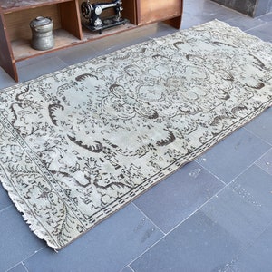 Turkish rug, Vintage rug, Handmade rug, Boho decor, Home decor rug, Floor rug, Runner rug, Oushak rug, Turkey rug 4.5 x 9.7 ft ORT0823