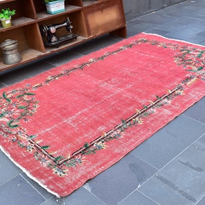 Türkischer Teppich, Wollteppich, Anatolischer Teppich, Azteken-Teppich, Wohndekor-Teppich, Bodenteppich, Oushak Teppich 150 x 250 cm ORT1490