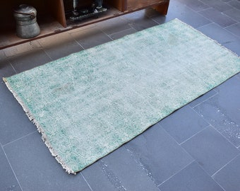 Turkish rug, Vintage rug, Handmade rug, Boho decor, Home decor rug, Floor rug, Organic wool rug, Oushak rug, Turkey rug 3.1 x 6.2 Ft ORT0655