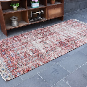 Turkish rug, Bohemian rug, Hallway rug, Boho decor, Home decor rug, Oriental rug, Vintage rug, Oushak rug, Turkey rug 3.8 x 9.3 ft ORT1329