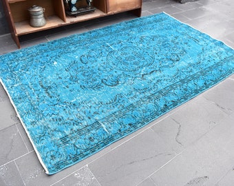 Turkish rug, Vintage rug, Unique rug, Boho decor, Home decor rug, Floor rug, Organic wool rug, Oushak rug, Turkey rug 5.3 x 8.7 ft ORT1905