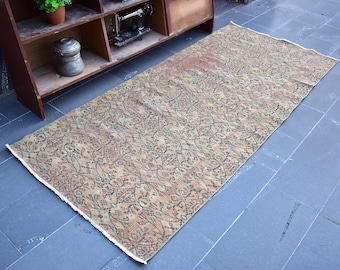 Turkish rug, Corridor rug, Hallway rug, Boho decor, Home decor rug, Runner rug, Vintage rug, Oushak rug, Turkey rug 3.6 x 8.0 ft ORT2042