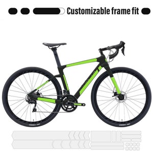 Ultimate XXL bicycle frame protection carbon and transparent film sticker for scratch-free rides High quality and easy to use