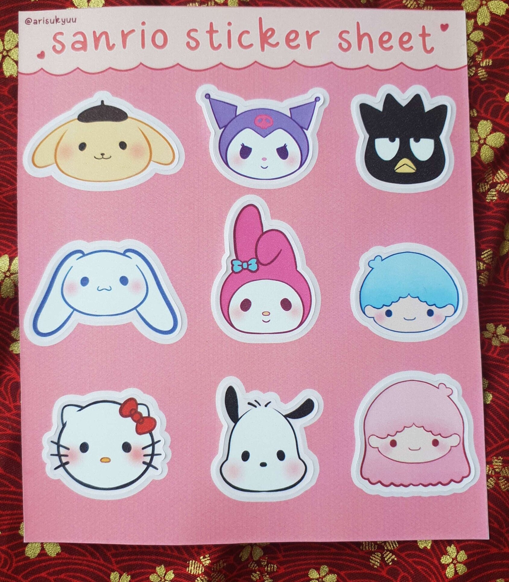 Sanrio Sticker Sheet / Kiss Cut Stickers - Etsy