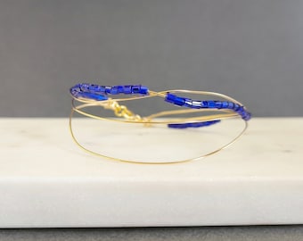 Bracelet fin or 14k laminé (gold filled)et perle de culture keishi naturelle, bijoux délicats