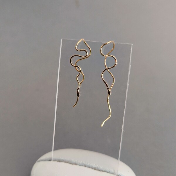 Boucles d'oreilles serpents or laminé 14k (gold filled)