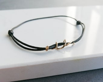 Wrapped gold cord snake bracelet in 14k rolled gold