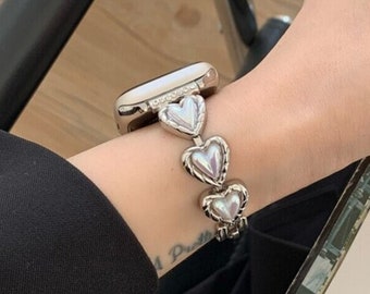 Stainless Steel Metal Bracelet Apple Watch Jewelry Wrist iWatch Series SE 8 7 6 5 4 3 2 1 Women 38mm 40mm 41mm 42mm 44mm 45mm 49mm