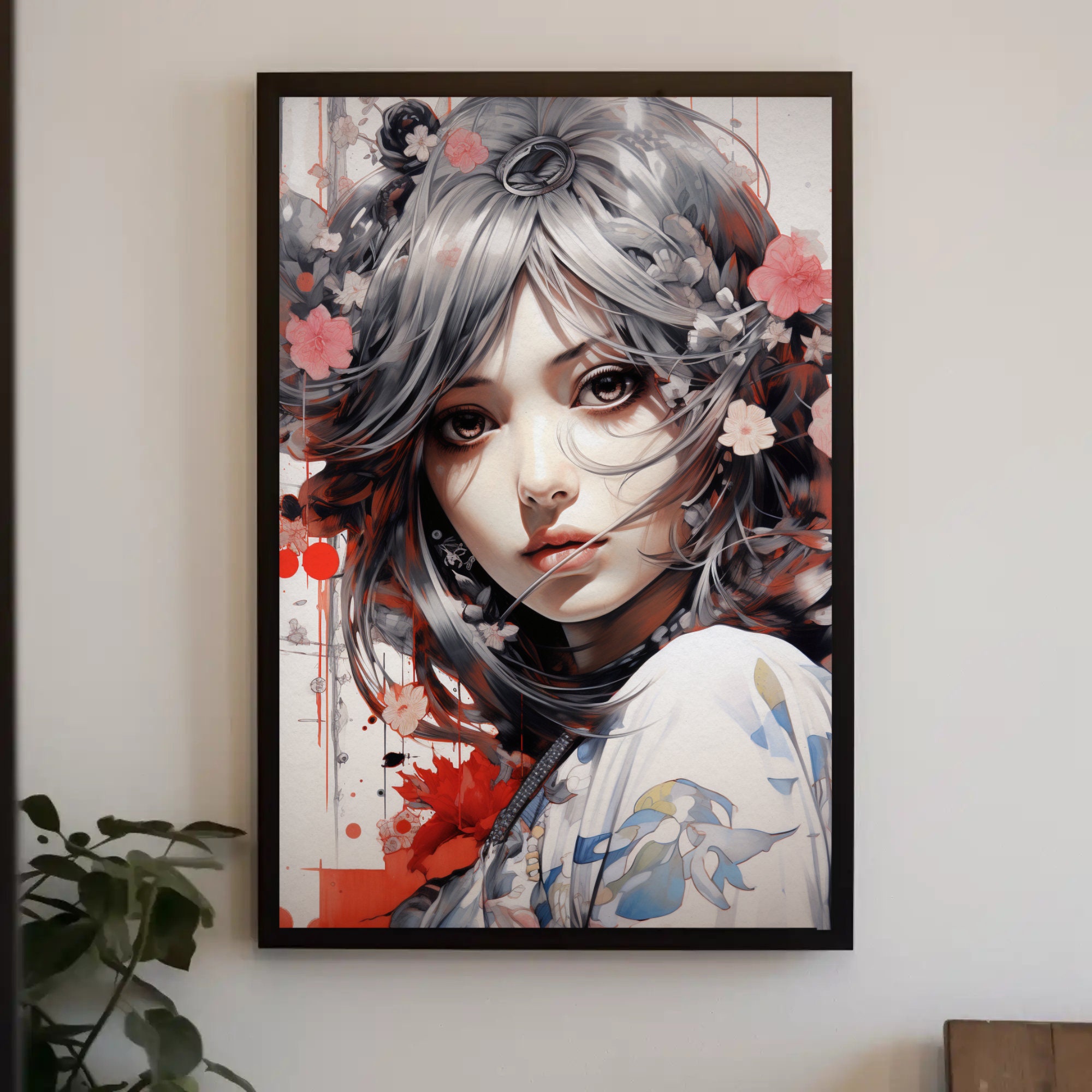 Manga Anime Art Poster, Anime Art, Japanese Anime Art, Gift for Manga