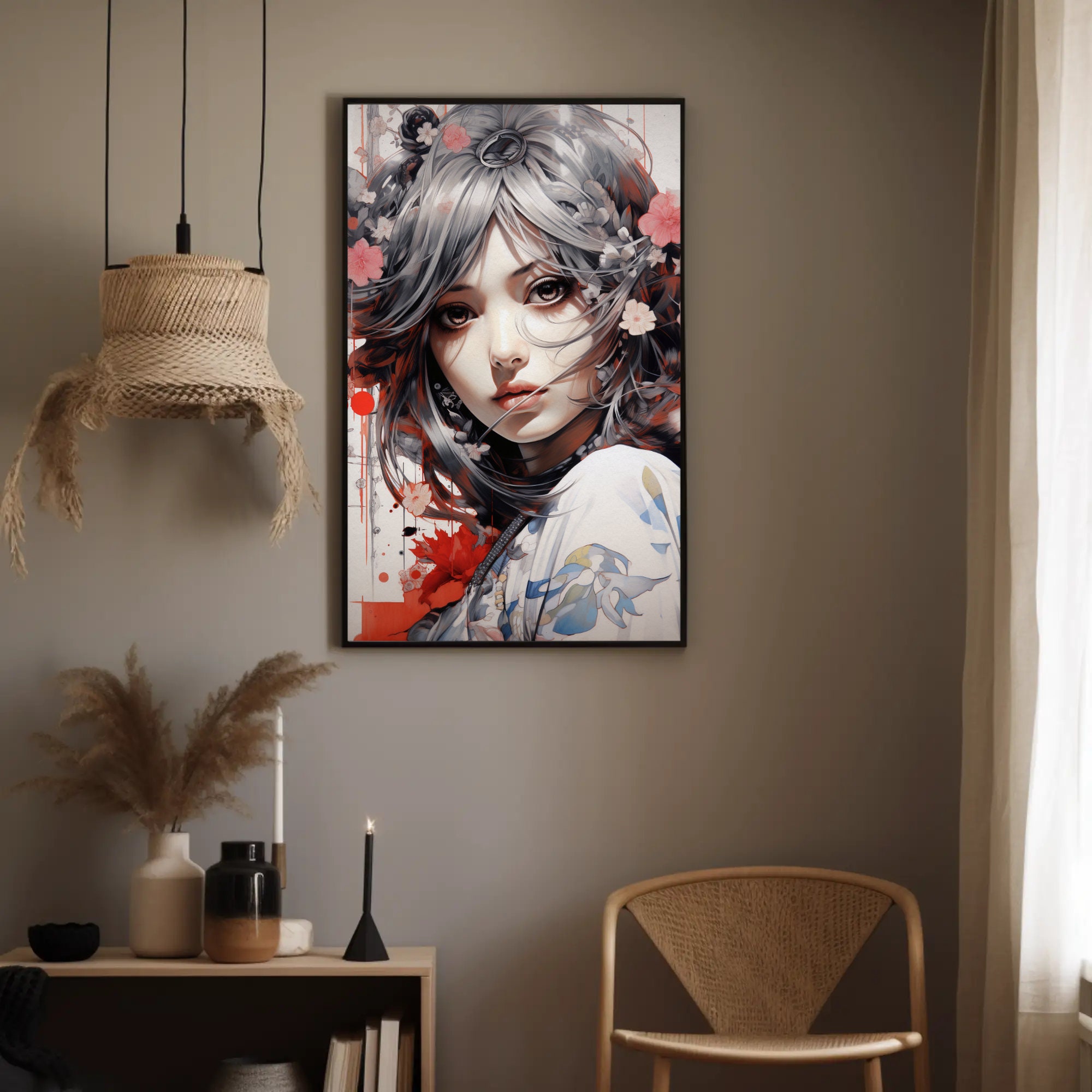 Manga Anime Art Poster, Anime Art, Japanese Anime Art, Gift for Manga