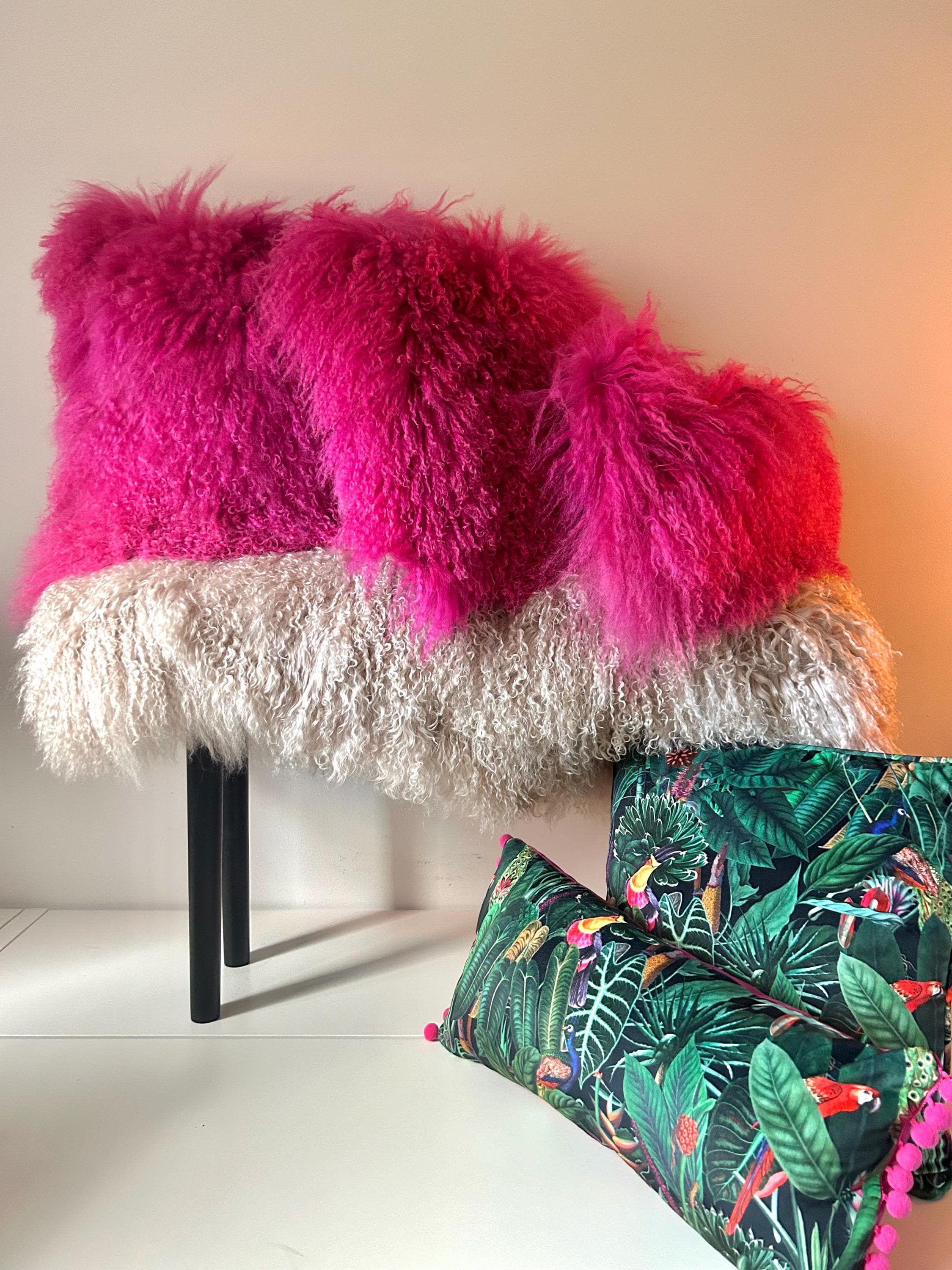 Hot Pink Fur Pillow Etsy Australia
