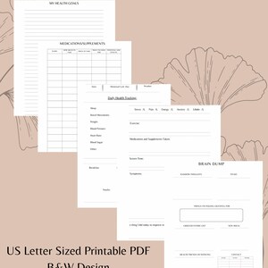 Printable Chronic Illness Symptom Tracker Journal | 8 Weeks | US Letter Sized | Instant Download