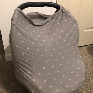 Nursing & car seat cover Gray print