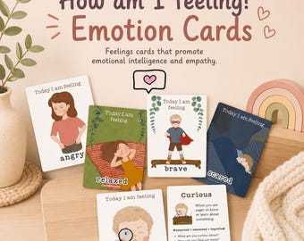 Gefühlskarten für Kinder | Lernwerkzeug für soziale und emotionale Kompetenzen (zum Ausdrucken)