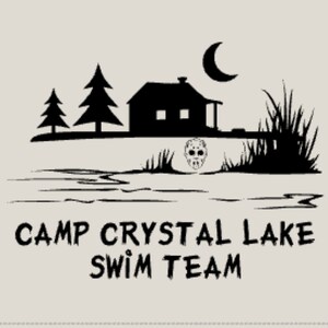 Camp Crystal Lake swim team shirt