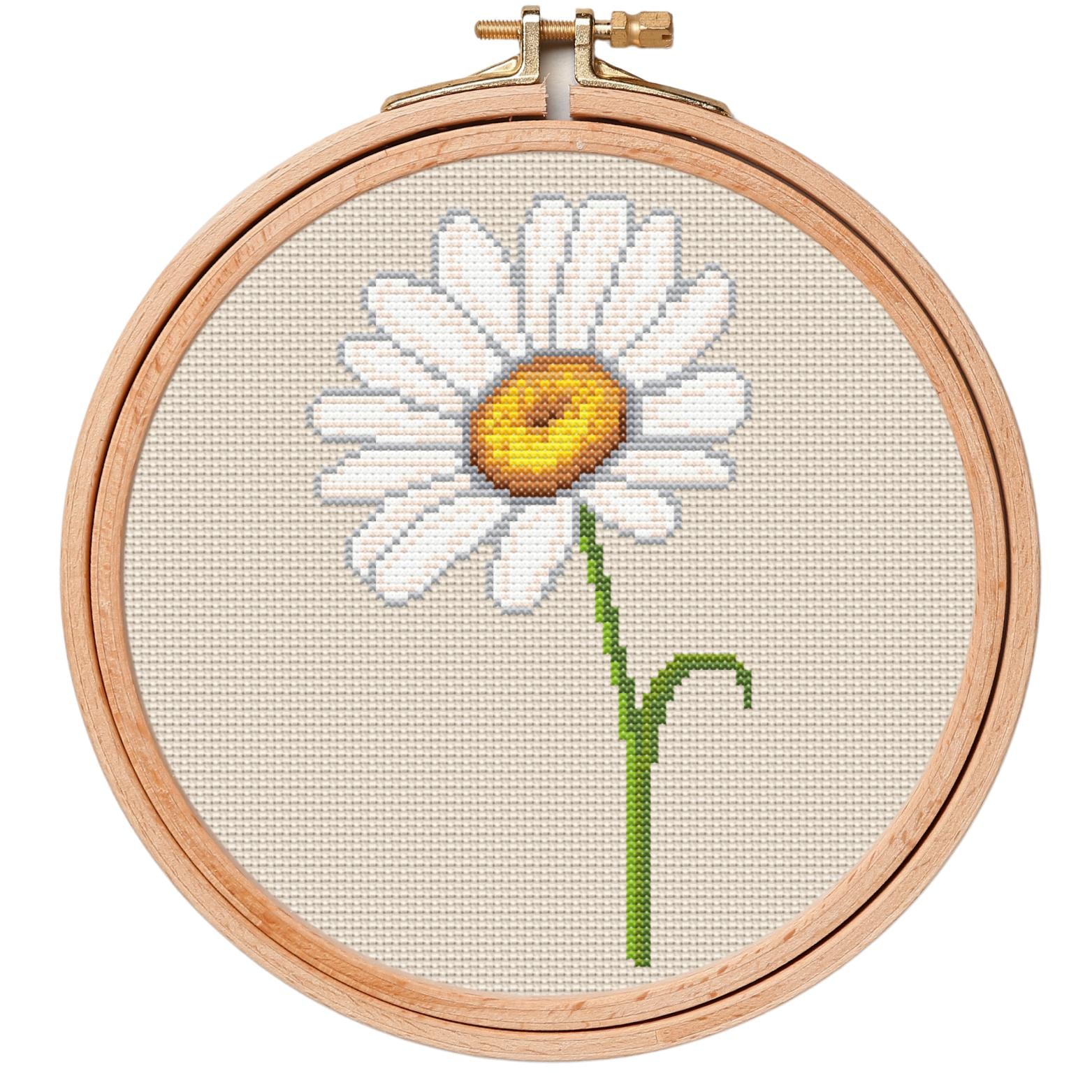 Daisy April Birth Flower Cross Stitch Pattern – Floral Embroidery PDF –  Beginner Friendly DIY – Instant Digital Download - Etsy