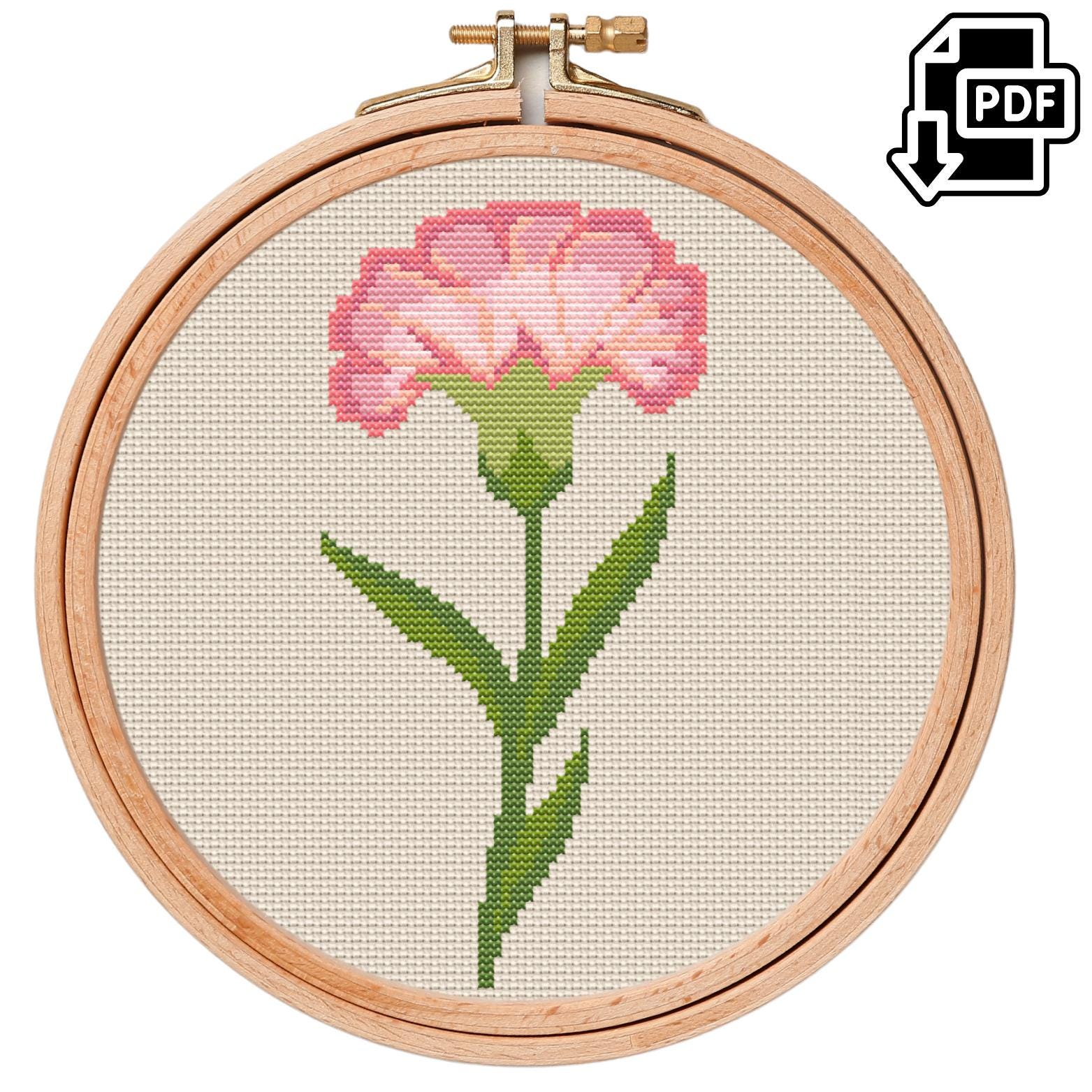 Schema Punto Croce Cornice Quadrata Con Foglie E Fiori | Vettore Premium