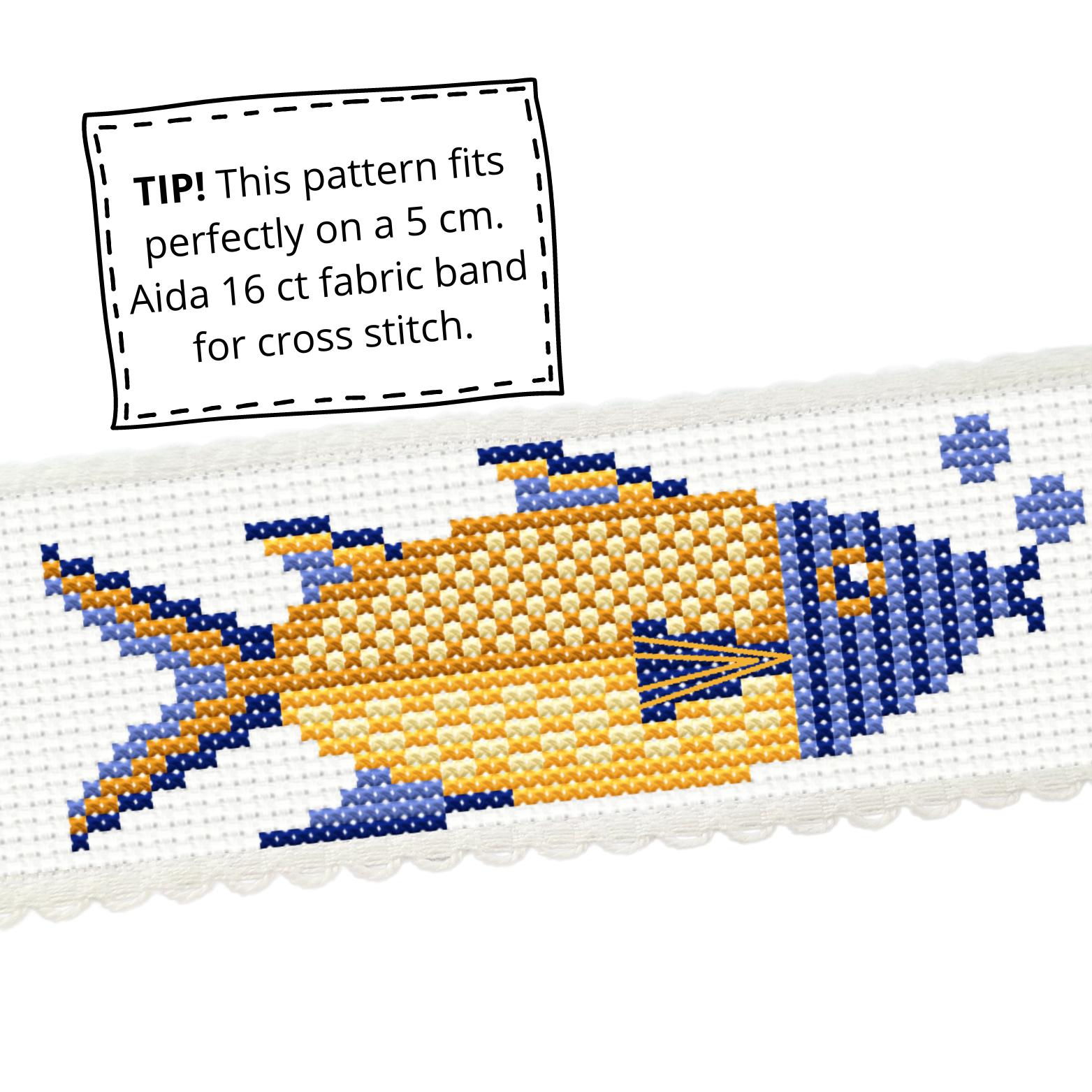 Fish Bookmark Pattern Fish Cross Stitch Bookmark Pattern, Fish Embroidery, Fish Embroidery ...