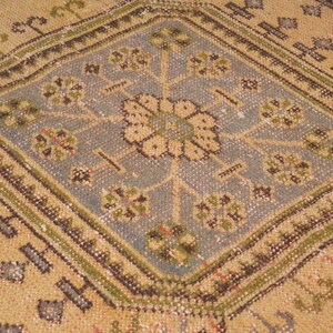Vloerkleed 3 x 10, Oushak-tapijt loper, Turks loper tapijt, vintage loper 3 x 10, Anatolische loper, handgemaakt vervaagd tapijt, antiek Turks tapijt, Oushak loper, 412 afbeelding 6