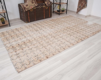 5x8 Vintage Rug, Muted Turkish Rug,Oushak Rug 5x8,Natural Wool Rug,Anatolian Carpet,Turkish Rug 5x8,Antique Area Faded Rug,Muted Rug,300