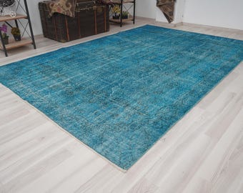 Large Vintage Rug, Turkish Oushak Rug, Neutral Wool Rug, Anatolian Rug Carpet, 6x10 Area Rug,Handmade Natural Rug,Vintage Rug,6x10 Rug,394
