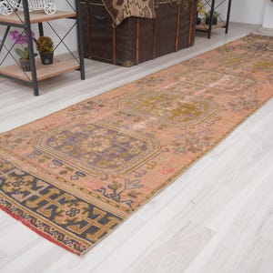 Natürlicher Teppichläufer, Kelim Teppich, Kelimteppich,Oushak Teppichläufer,Handgefertigter Wollteppich,Teppichteppich,3x3cm,Handgefertigter Wollteppich,392