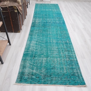 3x10 Vintage Runner, Muted Turkish Runner,Oushak Runner Rug,Natural Runner 3x10,Faded Rug,Carpet Runner,Handmade Runner,Turkish Rug 3x10,120