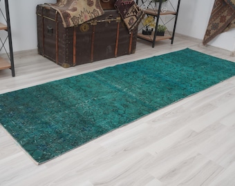3x9 Runner, Oushak Runner 3x9, Faded Turkish Rug, Vintage Runner Carpet, Anatolian Wool Runner Rug, Carpet,Handmade Faded Runner,3x9 Rug,795