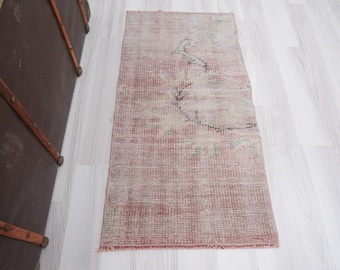 2x3 Rug, Small Oushak Rug, Mini Rug, Turkish Vintage Rug, Anatolian, Wool, Small Rug, Hand-Made, Antique, Natural, Door Mat Rug, Rug 2x3,439