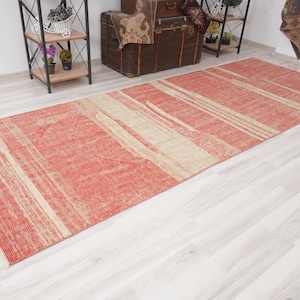 Handgefertigter Vintage Teppichläufer 100x300,Grauer Teppichläufer 100x300,Oushak Teppichläufer,Teppichteppich 100x300