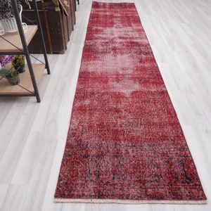 2x11 Vintage Runner, Muted Turkish Runner,Oushak Runner Rug,Natural Runner 2x11,Faded Rug,Carpet Runner,Handmade Runner,Turkish Rug 2x11,677