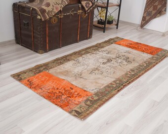3x6 Vintage Rug, Small Turkish Rug,Oushak Rug 3x6,Natural Area Rug,Anatolian Carpet,Turkish Rug 3x6,Antique Rug,Faded Rug,Muted Rug,233