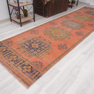 3x30 Läufer, Oushak Teppichläufer, Langer Türkischer Läufer, 3x3 Meter Vintage Läufer, Anatolische Wolle, Verblasst, Handgemacht, Türkischer Teppich, Natürlich, Gedämpft,67