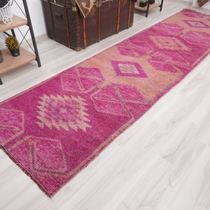 3x10 Vintage Runner, Muted Turkish Runner,Oushak Runner Rug,Natural Runner 3x10,Faded Rug,Carpet Runner,Handmade Runner,Turkish Rug 3x10,370