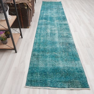 2x11 Vintage Runner, Muted Turkish Runner,Oushak Runner Rug,Natural Runner 2x11,Faded Rug,Carpet Runner,Handmade Runner,Turkish Rug 2x11,454