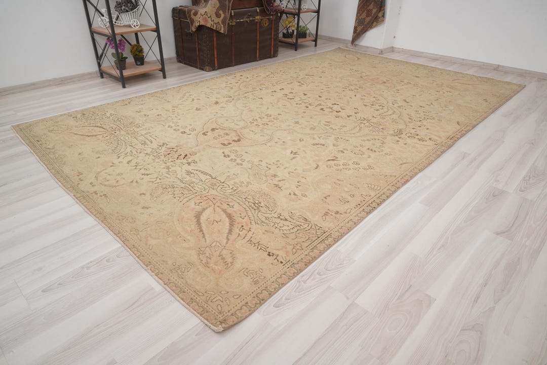 7x12 Rug 7x12 Rug, Oversize Oushak Rug, Turkish Vintage Rug, Oversize Rug 7x12 ...