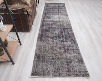 2x9 Runner, Oushak Runner Rug, Faded Turkish Runner, Vintage Runner 2x9,Antique,Anatolian,Wool,Runner,Handmade,Turkish Rug,Natural,Muted,366