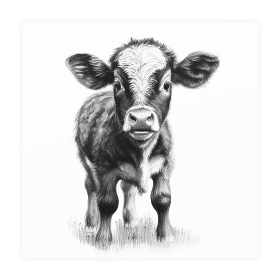Nursery Wall Art, Farm Animal Wall Art, Baby Animal Art, Baby Cow Art ...