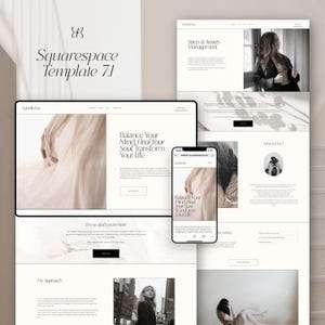 Squarespace 7.1 Website Template for Coaches | Minimal & Elegant Design | Fully Customizable | Squarespace Website for Therapist