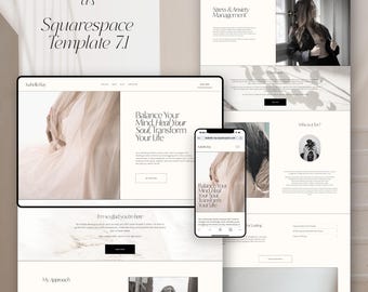 Elegante plantilla de sitio web de Squarespace 7.1: Coaches y terapeutas
