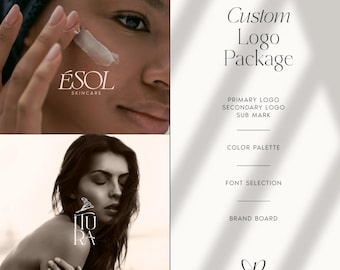 Minimalist Brand Identity Kit featuring Custom Logo Design, Branding Board, Fonts, Colors and Guidelines