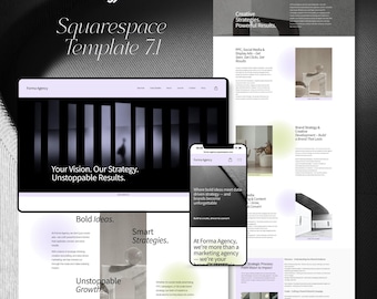Squarespace 7.1 Website Template: Modern Agency Design