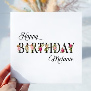 Personalisierte Geburtstagskarte. Wunderschöne Karte für Sie. Perfekt für einen Freund oder Kollegen. Geburtstagsgeschenk. Inklusive Umschlag. Innen personalisiert