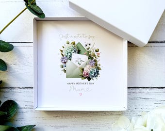 Personalised Mother's Day Card: Floral Design with Flowers and pearls