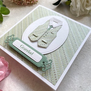 Karte zum Geburtstag für Opa/Opa. Handgefertigt und Personalisiert. Weste Design. Geschenk für den Mann. Onkel, Bruder, Neffe, Sohn. Karte für Ihn